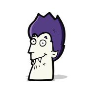 cartoon vampire head N12