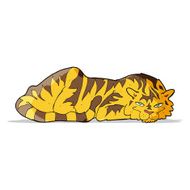 cartoon resting tiger N5