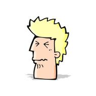 cartoon unhappy man N9
