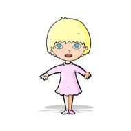 cartoon woman in dress N16