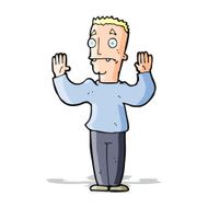 cartoon man surrendering N6