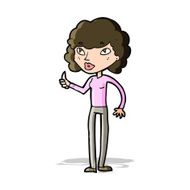 cartoon woman giving thumbs up symbol N27