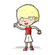 cartoon boy with positive attitude N8