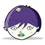 cartoon vampire face N11