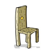 cartoon old chair N11