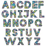 Colorful latin alphabet