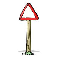 cartoon road sign N11