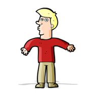 Cartoon Man Shrugging Shoulders N40