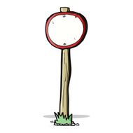 cartoon road sign N12