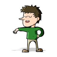 cartoon man making dismissive gesture N7
