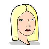 cartoon serious woman N8