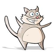 funny cartoon cat N128