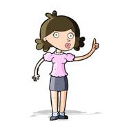 cartoon woman with idea N116