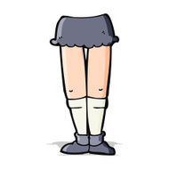 cartoon female legs N12