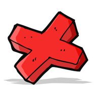 cartoon negative cross symbol N4