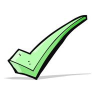 cartoon positive tick symbol N4