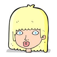 cartoon surprised woman N94