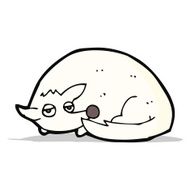 cartoon curled up dog N5