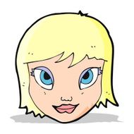 cartoon female face N57