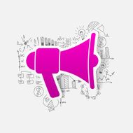 Drawing business formulas megaphone N15