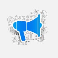 Drawing business formulas megaphone N16