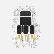 Drawing business formulas rocket N5