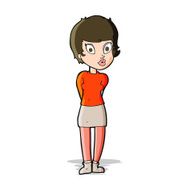 cartoon pretty woman N115