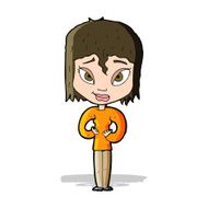 cartoon satisfied woman N5