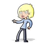 cartoon woman pointing N89