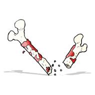 gross broken bone cartoon N5