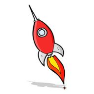 Cartoon Space Rocket N32