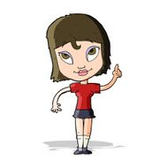 cartoon woman with idea N117