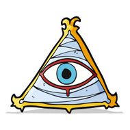 cartoon mystic eye symbol N10