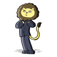 cartoon lion businessman N3