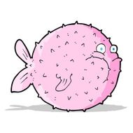 Cartoon Puffer Fish N15
