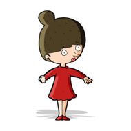 cartoon surprised woman N96