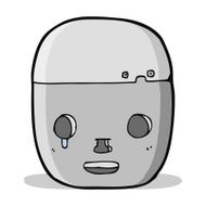 cartoon robot head N32