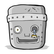 cartoon robot head N33