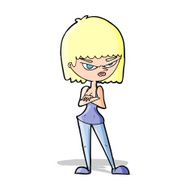 cartoon angry woman N9