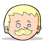 Cartoon Man With Mustache N52