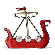 Cartoon Viking Ship N20