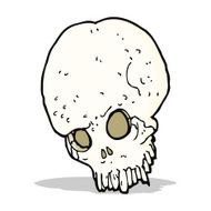 cartoon spooky skull N77