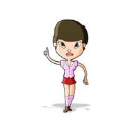 cartoon woman with idea N118