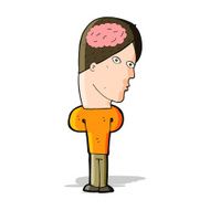 cartoon man with big brain N5