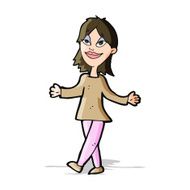 cartoon woman with no worries N14