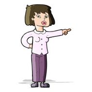 cartoon woman pointing N91