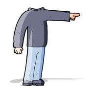 cartoon headless man pointing N3
