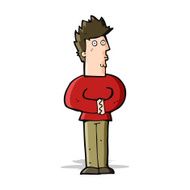 cartoon nervous man N71