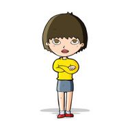 cartoon woman with crossed arms N20