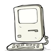 cartoon old computer N21
